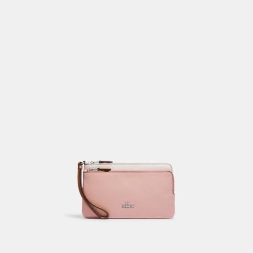 New Coach color block double zipper wallet